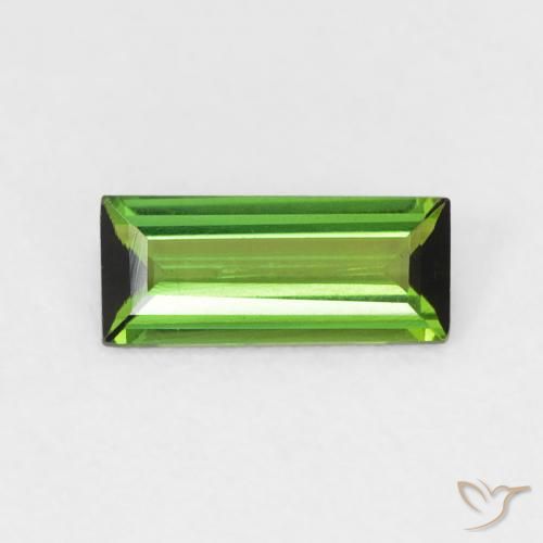 0.52ct 天然 ミディアムグリーン トルマリン, バゲット, VVS-VS