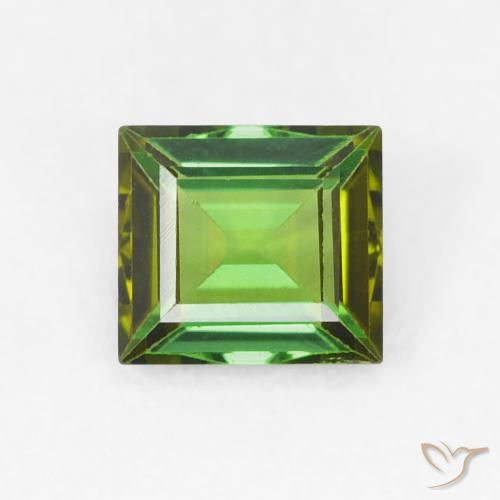 0.58ct 天然 アーシーグリーン トルマリン, バゲット, VVS-VS