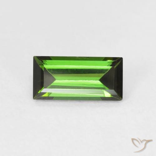 0.91ct 天然 アーシーグリーン トルマリン, バゲット, VVS-VS