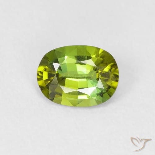 0.45ct 天然 ミディアムグリーン トルマリン, 楕円形, VVS