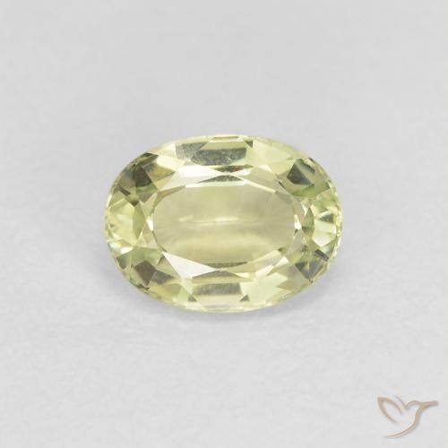 0.81ct 天然 薄いペアーグリーン トルマリン, 楕円形, VVS