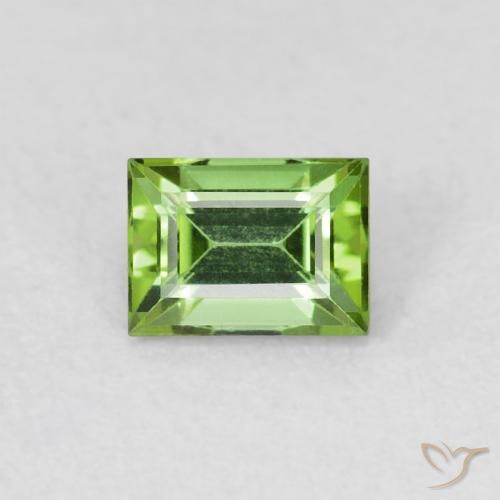 0.50ct 天然 ディープグリーン トルマリン, バゲット, VVS-VS