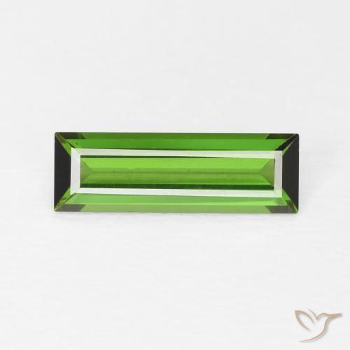 0.86ct 天然 フォレストグリーン トルマリン, バゲット, VVS