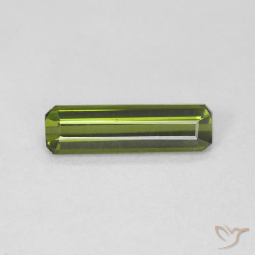 0.82ct 天然 アーシーグリーン トルマリン, エメラルドカット, VVS