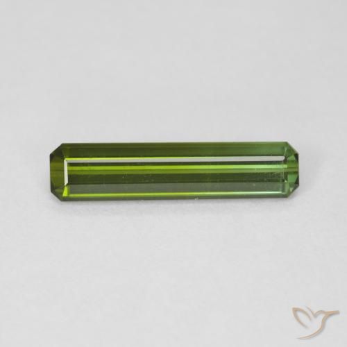 1.47ct 天然 フォレストグリーン トルマリン, エメラルドカット, VVS