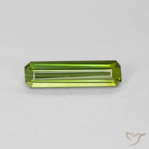 0.82ct 天然 アーシーグリーン トルマリン, エメラルドカット, VVS