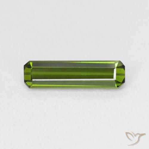 0.83ct 天然 黄みがかったグリーン トルマリン, エメラルドカット, VVS