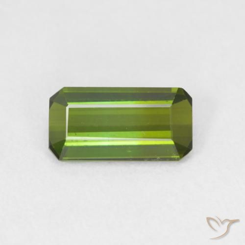 1.03ct 天然 フォレストグリーン トルマリン, エメラルドカット, VVS