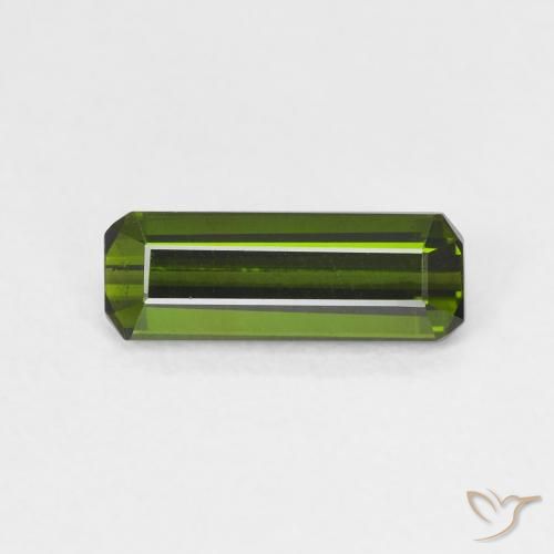 1.15ct 天然 黄みがかったグリーン トルマリン, エメラルドカット, VVS-VS