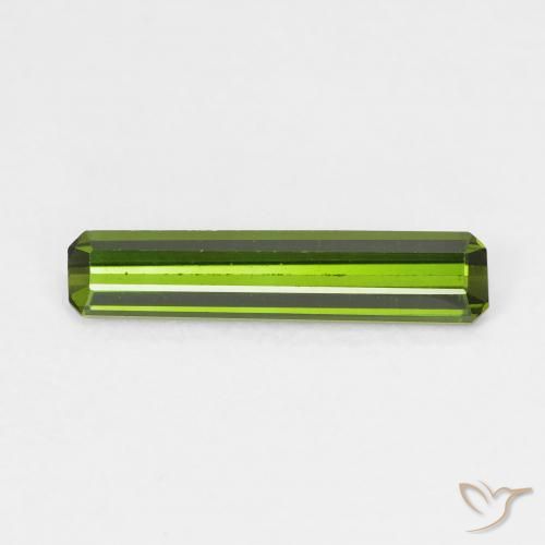 0.91ct 天然 薄いフォレストグリーン トルマリン, エメラルドカット, VVS-VS