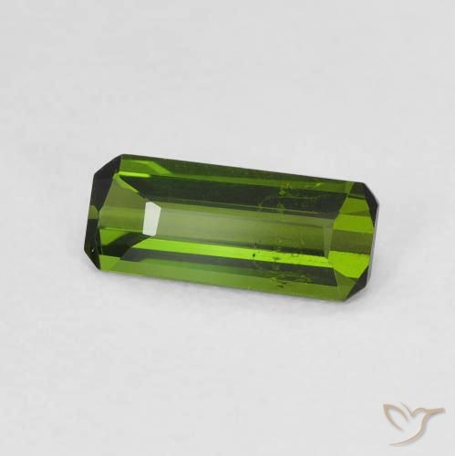 0.69ct 天然 ミディアムグリーン トルマリン, エメラルドカット, VS
