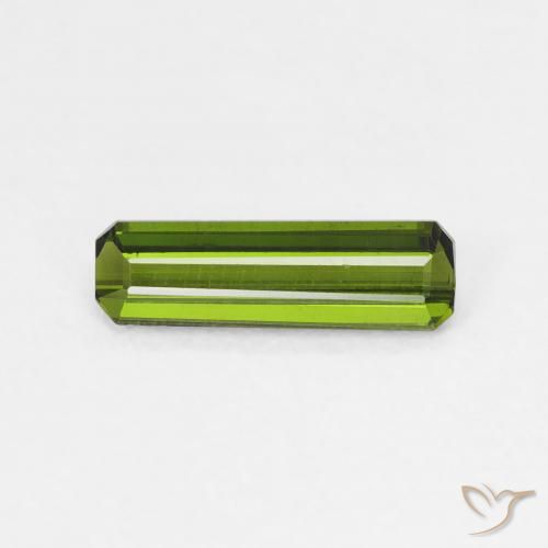 0.74ct 天然 ディープグリーン トルマリン, エメラルドカット, VVS-VS