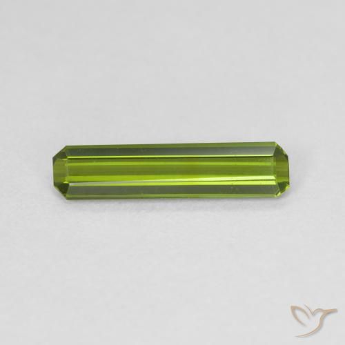 0.86ct 天然 ミディアムグリーン トルマリン, エメラルドカット, VVS-VS