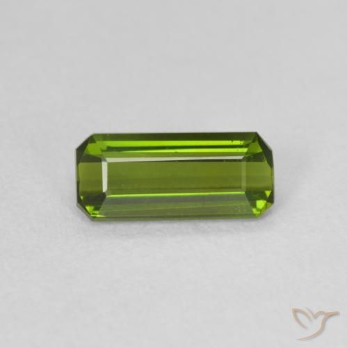 0.86ct 天然 ディープグリーン トルマリン, エメラルドカット, VVS