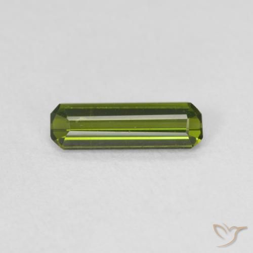 0.55ct 天然 ウォームグリーン トルマリン, エメラルドカット, VVS-VS