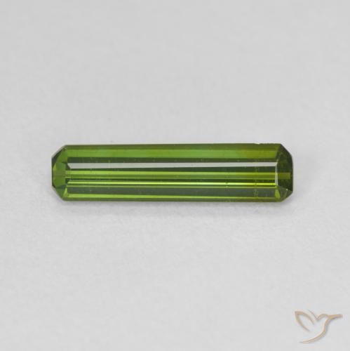 0.86ct 天然 ディープグリーン トルマリン, エメラルドカット, VVS-VS