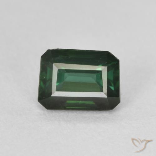 0.95ct 天然 クールフォレストグリーン トルマリン, エメラルドカット, VVS-VS