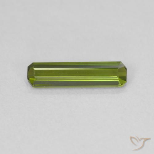 0.66ct 天然 ディープグリーン トルマリン, エメラルドカット, VVS