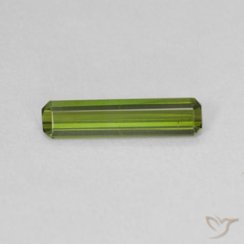 0.81ct 天然 ミディアムグリーン トルマリン, エメラルドカット, VVS
