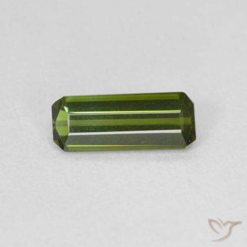 0.62ct 天然 ディープグリーン トルマリン, エメラルドカット, VVS