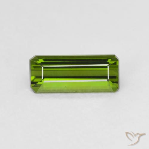 0.95ct 天然 ディープグリーン トルマリン, エメラルドカット, VVS