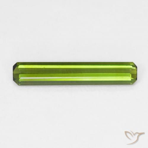 1.08ct 天然 ディープグリーン トルマリン, エメラルドカット, VVS
