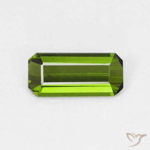 0.77ct 天然 ディープグリーン トルマリン, エメラルドカット, VVS