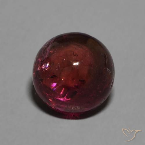 1.53ct 天然 Medium Dark-Red トルマリン, ラウンド, 透明