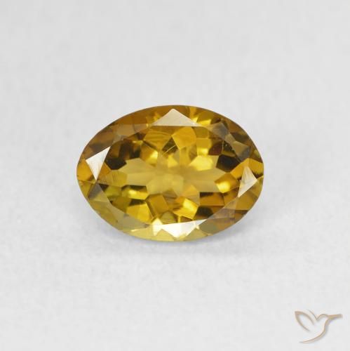 0.96ct 天然 グリーンがかったゴールデンブラウン トルマリン, 楕円形, VS