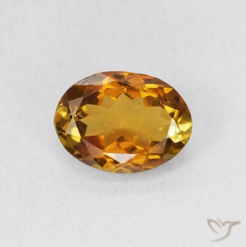 1.27ct 天然 Golden Orange to Deep Brown トルマリン, 楕円形, VS