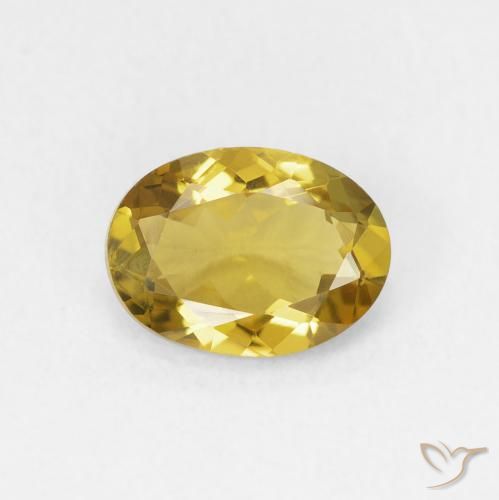 1.24ct 天然 ゴールド トルマリン, 楕円形, VVS-VS