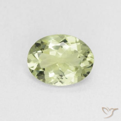 1.38ct 天然 ミディアムグリーングレー トルマリン, 楕円形, VS