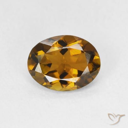 1.13ct 天然 ゴールドブラウン トルマリン, 楕円形, VVS-VS