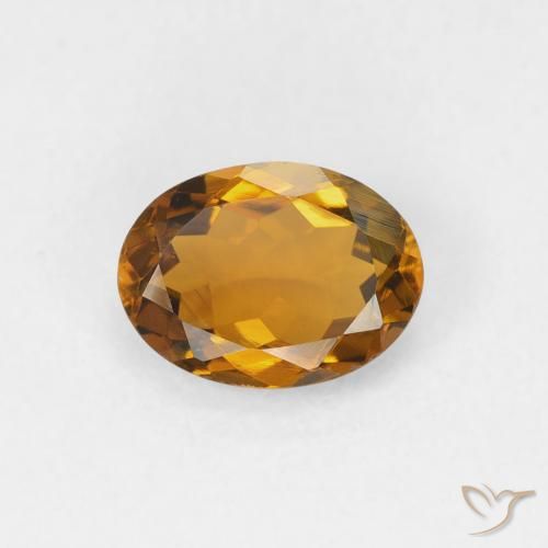 1.04ct 天然 ゴールドブラウン トルマリン, 楕円形, VVS