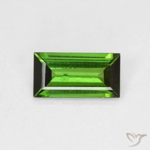 0.83ct 天然 Medium Dark-Green トルマリン, バゲット, SI