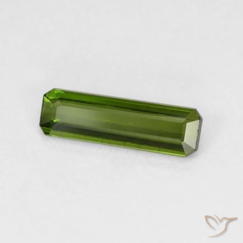 1.28カラットの天然Medium Light Greenトルマリン、八角形 / エメラルドカット、VS-SI