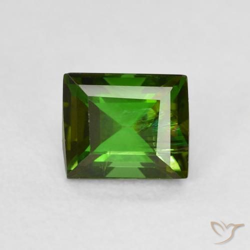 0.99ct 天然 フォレストグリーン トルマリン, バゲット, VS-SI