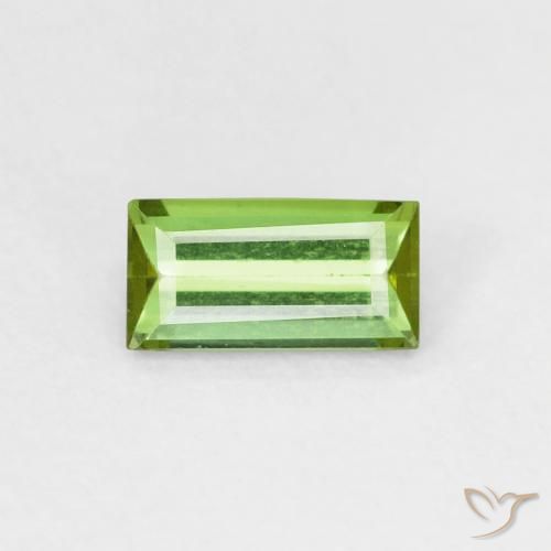 0.60ct 天然 アースグリーン トルマリン, バゲット, VVS-VS
