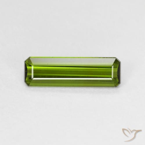 1.28ct 天然 ディープグリーン トルマリン, エメラルドカット, VVS-VS
