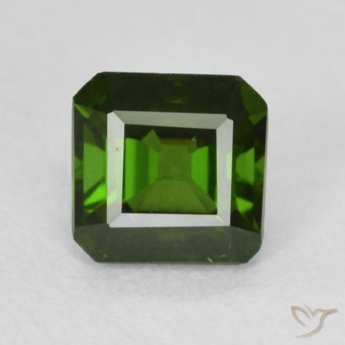 0.86ct 天然 ディープグリーン トルマリン, エメラルドカット, VS