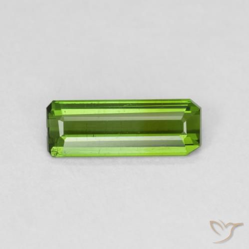 0.91ct 天然 ミディアムグリーン トルマリン, エメラルドカット, VS