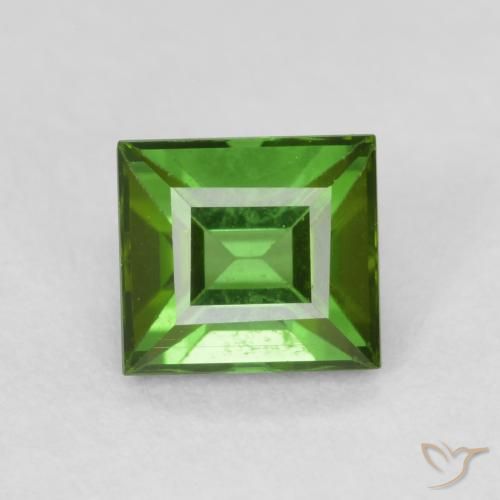 0.70ct 天然 ディープグリーン トルマリン, バゲット, VS
