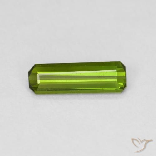 0.66ct 天然 フォレストグリーン トルマリン, エメラルドカット, VVS