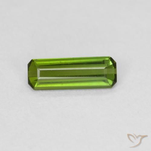 0.60ct 天然 ディープグリーン トルマリン, エメラルドカット, VVS