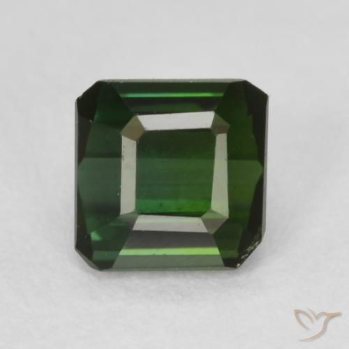 0.94ct 天然 フォレストグリーン トルマリン, エメラルドカット, VVS