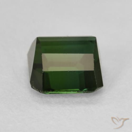 0.94カラットの天然フォレストグリーントルマリン、八角形 / エメラルドカット、VVS