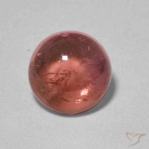 1.21ct 天然 オレンジがかったピンク トルマリン, ラウンド, 透明