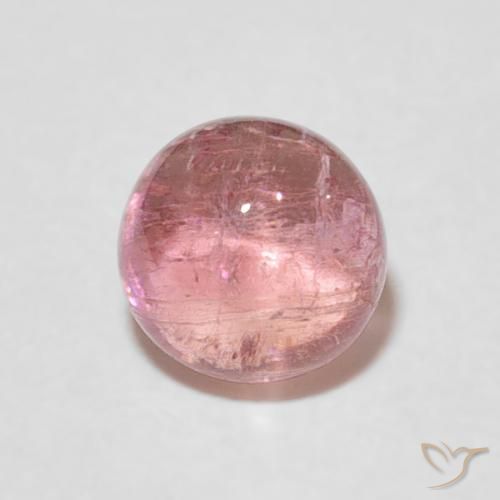 1.27ct 天然 オレンジピンク トルマリン, ラウンド, 透明