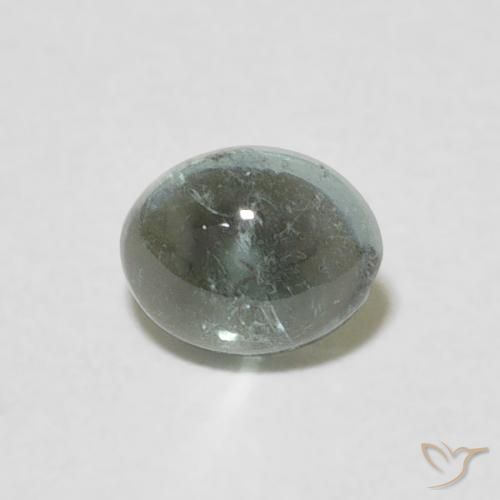 0.70ct 天然 灰色がかった緑 トルマリン, 楕円形, 透明