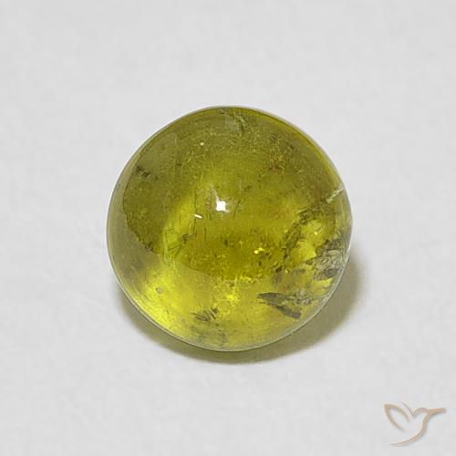 0.78ct 天然 薄いヘーゼルグリーン トルマリン, ラウンド, 透明